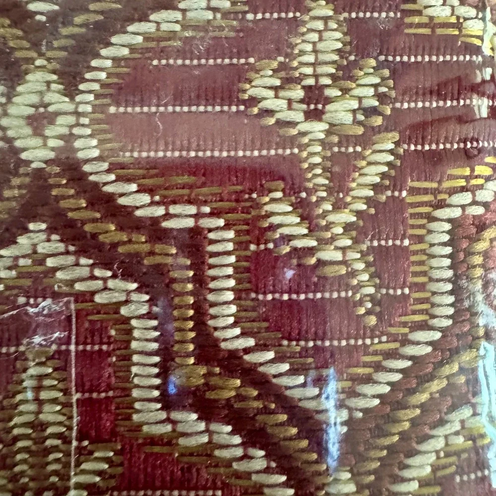 NEW Croscill Arden Red European Pillow Sham 26x26 Woven Jacquard Red Gold